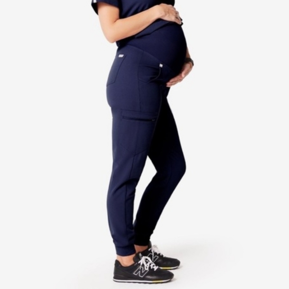 Figs Maternity Zamora Jogger Scrub Pants Navy Blue Size Large